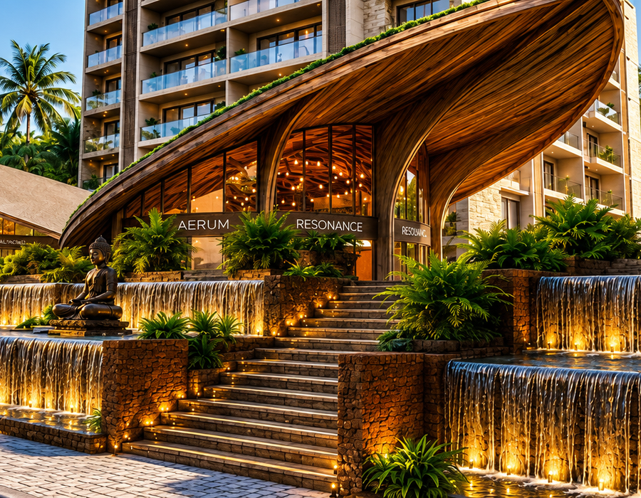 Tropical resort architecture