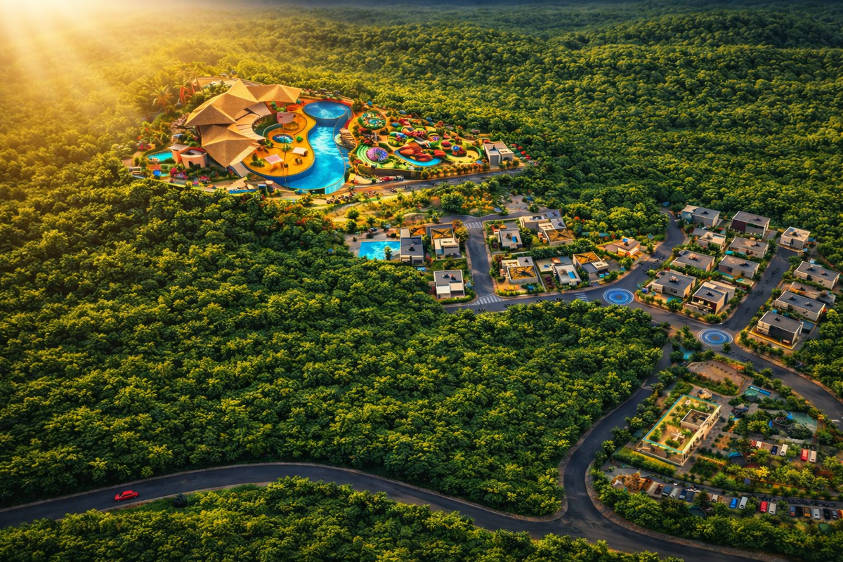 Crystal Valley Estates masterplan — gardens and pathways