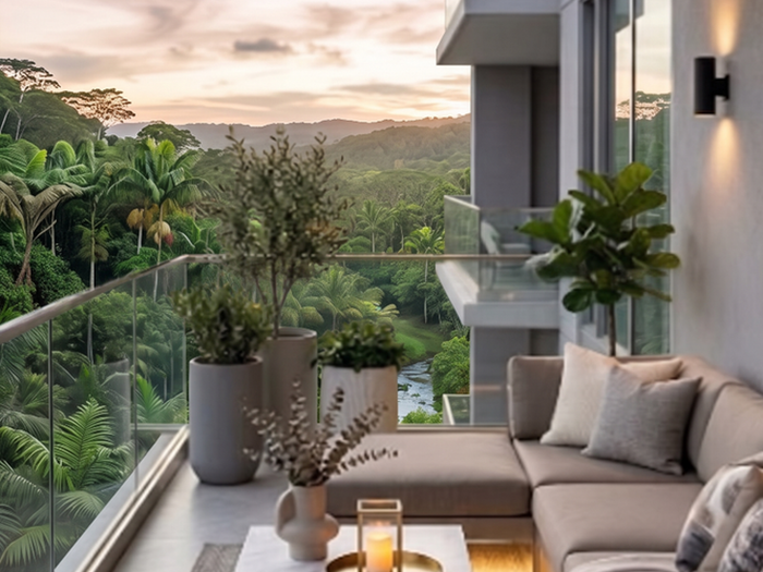 Crystal Valley Estates at sunset with the wider landscape extending toward the coast